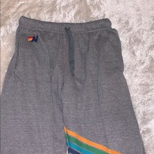 Womens chevron 5 stripe aviator nation sweatpants